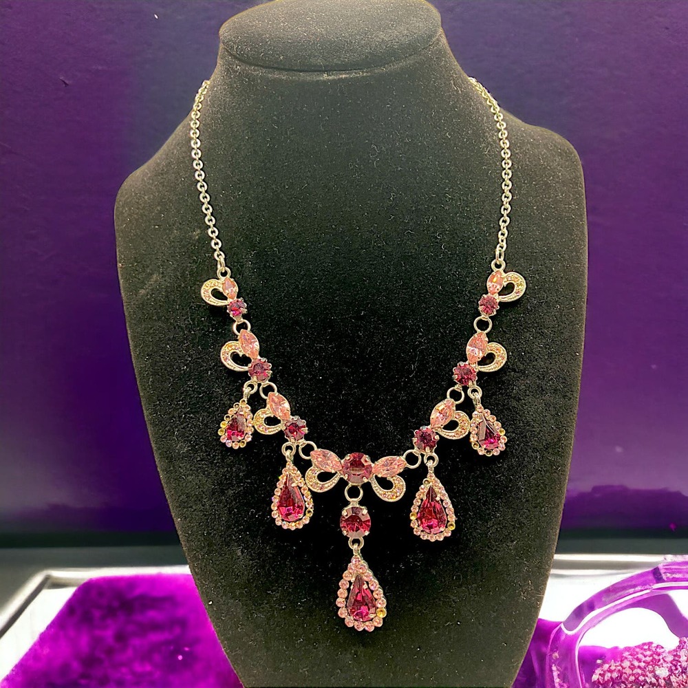 Purple Rhinestone Formal Necklace! - Picture 3 of 10